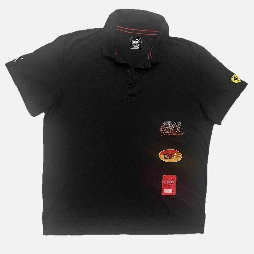 Puma Scuderia Ferrari Polo Shirt Size XL Puma Black Polo Shirt for Men